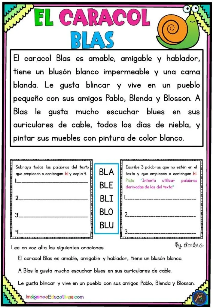 COMPRENSIÓN LECTORA PARA INFANTIL Y PRIMER GRADO TRABADAS Br y Bl – Imagenes Educativas COMPRENSIÓN LECTORA PARA INFANTIL Y PRIMER GRADO TRABADAS Br y Bl – Imagenes Educativas
