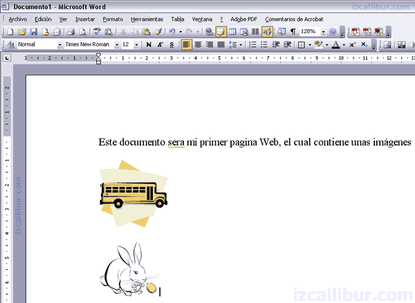 Computacion Izcallibur: Ejemplo: Crear una pagina Web con ... Computacion Izcallibur: Ejemplo: Crear una pagina Web con ...