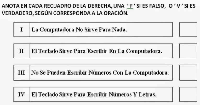Examen de computacion primaria - Imagui
