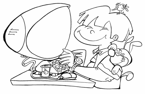Dibujo para colorear de niña en la computadora - Imagui Dibujo para colorear de niña en la computadora - Imagui