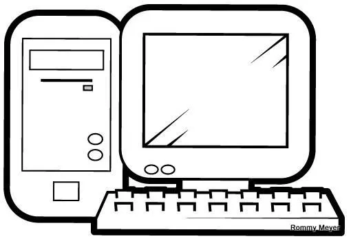 Dibujos para colorear computadoras cpu - Imagui