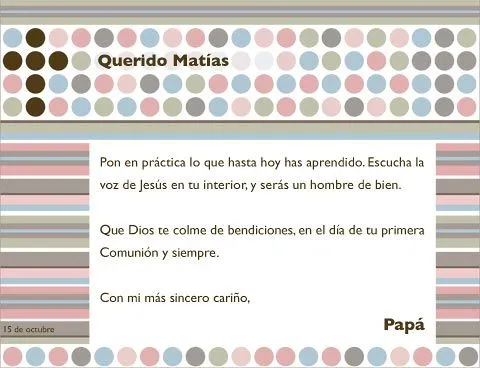comunion circulos - Tarjetas para imprimir GRATIS en tu casa en ...