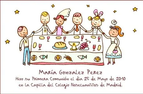 Tarjetas de invitación para comunión gratis - Imagui