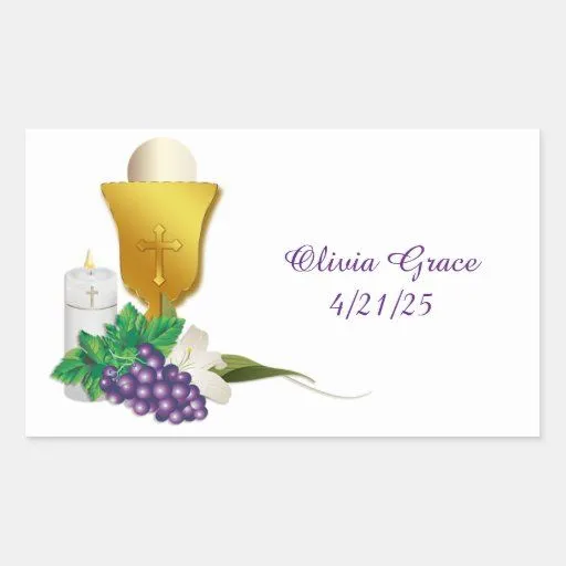 Primera comunión pegatina rectangular | Zazzle Primera comunión pegatina rectangular | Zazzle