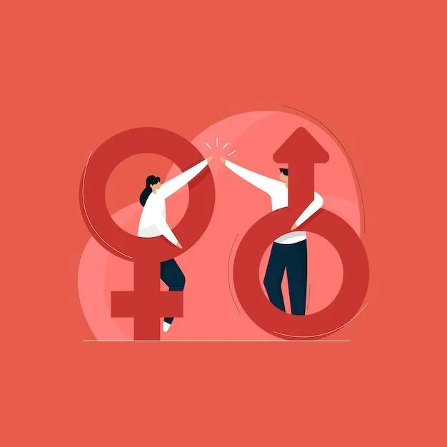 Concepto de igualdad de género, concepto de sexualidad con icono masculino y femenino, derechos de las mujeres | Vector Premium Concepto de igualdad de género, concepto de sexualidad con icono masculino y femenino, derechos de las mujeres | Vector Premium