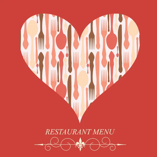 el concepto de menú del restaurante en el día de San Valentín ...