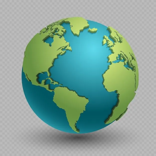 Concepto moderno del mapa del mundo 3d aislado | Vector Premium Concepto moderno del mapa del mundo 3d aislado | Vector Premium