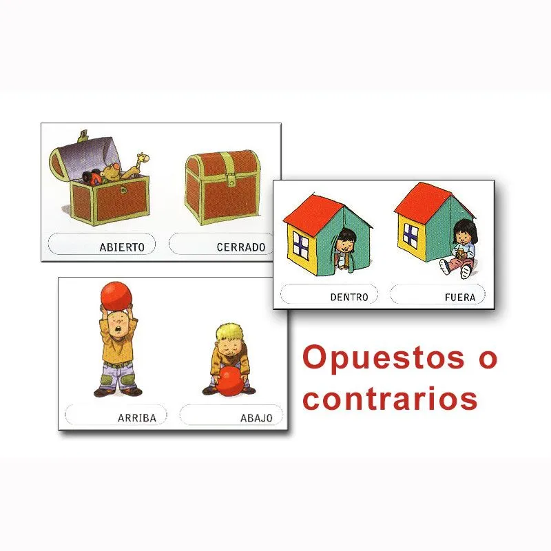 Trabajamos conceptos opuestos con los niños. Ejercicios para trabajar en casa - Atención Temprana Trabajamos conceptos opuestos con los niños. Ejercicios para trabajar en casa - Atención Temprana