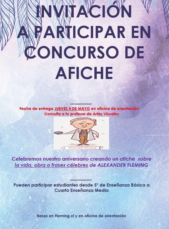 CONCURSO AFICHE ALEXANDER FLEMING | Colegio Alexander Fleming CONCURSO AFICHE ALEXANDER FLEMING | Colegio Alexander Fleming