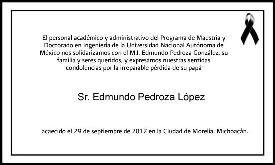 Condolencias