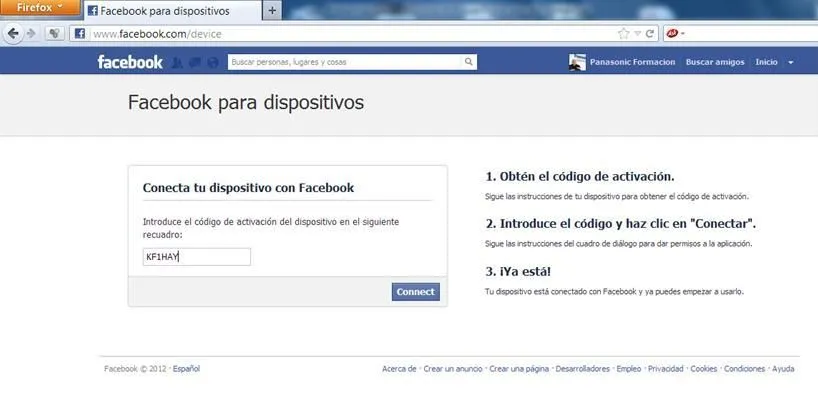 Cómo conectar el TV Smart Viera a Facebook - Bienvenidos al Blog ...