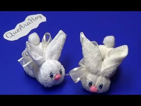 COMO HACER UN CONEJITO DE TOALLA - YouTube