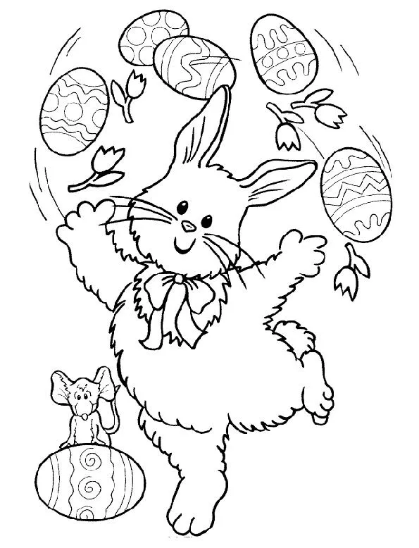 Conejitos de pascua para colorear e imprimir - Imagui