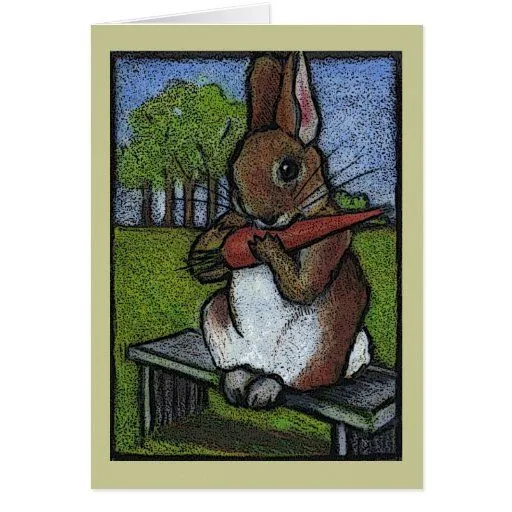 El conejo de Beatrix Potter Niza: Arte del lápiz d Tarjeton de Zazzle.