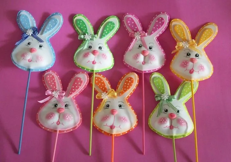 Como hacer conejos de foami para Baby Shower | Manualidades para ...