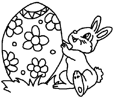 Conejos de pascua para colorear ~ Portal de Manualidades Conejos de pascua para colorear ~ Portal de Manualidades