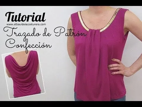 Confección de Blusa o Musculosa con espalda Buche - YouTube Confección de Blusa o Musculosa con espalda Buche - YouTube