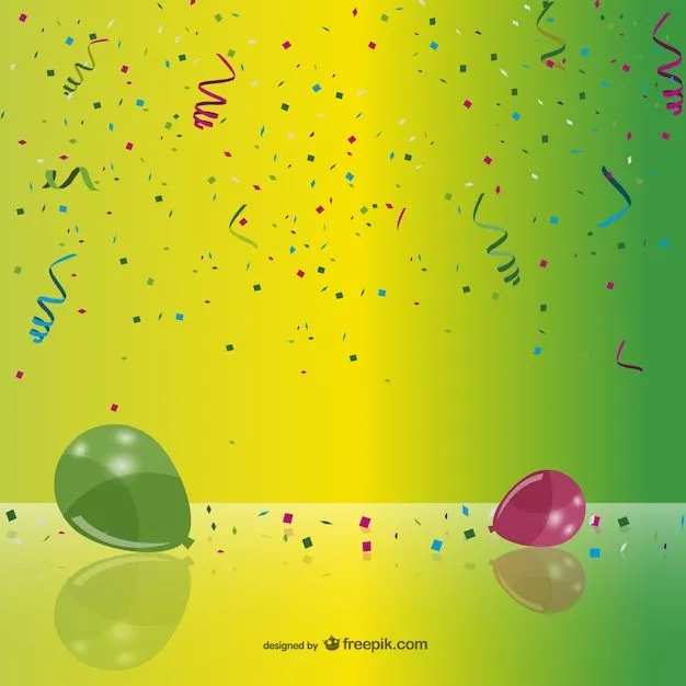 Confeti y globos de fiesta | Descargar Vectores gratis Confeti y globos de fiesta | Descargar Vectores gratis