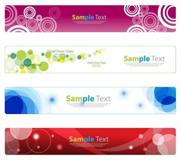 conjunto de banner horizontal para la web | Descargar Vectores gratis conjunto de banner horizontal para la web | Descargar Vectores gratis