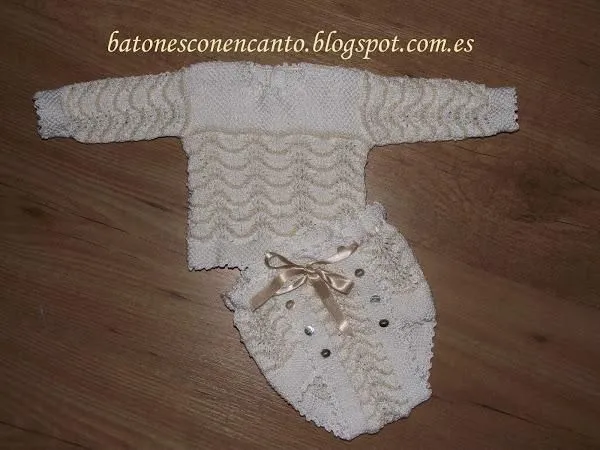 conjunto de bebe tejido a dos agujas | facilisimo.com