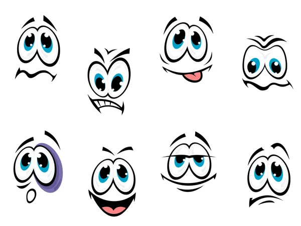 Comics dibujos animados caras — Vector stock © Seamartini #10545390