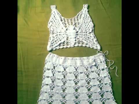 Conjunto hecho a crochet Modelo Mariposa 2 VID 20140225 174544 ...