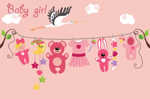 Conjunto de dibujos animados lindo bebé. artículos para bebé niña ... Conjunto de dibujos animados lindo bebé. artículos para bebé niña ...