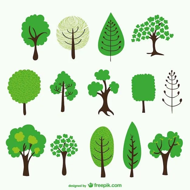 Conjunto de dibujos de árboles | Descargar Vectores gratis Conjunto de dibujos de árboles | Descargar Vectores gratis