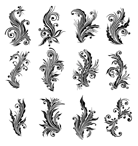 Conjunto floral Vector — Vector stock © Anasteisha #1277520