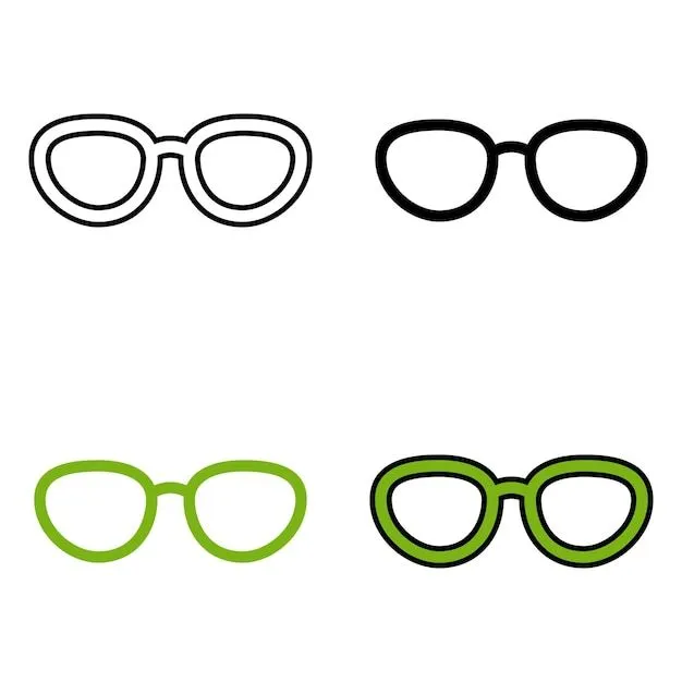Conjunto de gafas en estilo plano aislado | Vector Premium Conjunto de gafas en estilo plano aislado | Vector Premium
