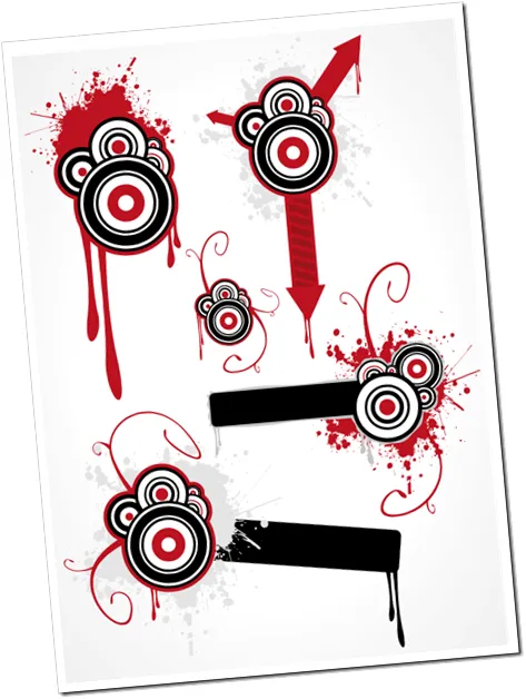 Conjunto de 5 ilustraciones vectoriales