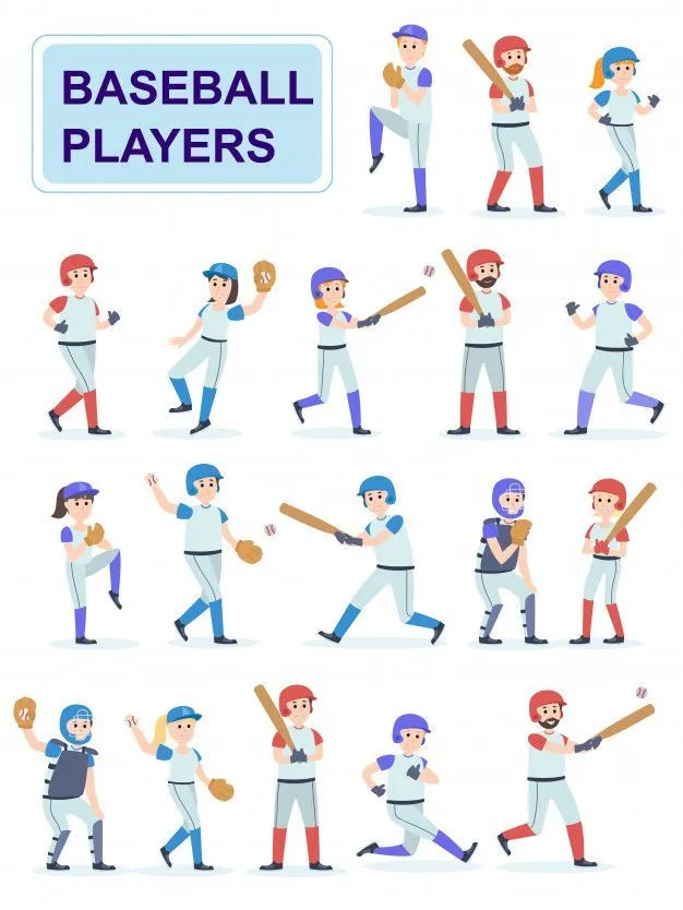 Conjunto de jugadores de béisbol en uniforme clásico. Vector Premium | Free Vector #Freepik #vector #freepersona… | Jugadores de béisbol, Béisbol, Dibujos de futbol Conjunto de jugadores de béisbol en uniforme clásico. Vector Premium | Free Vector #Freepik #vector #freepersona… | Jugadores de béisbol, Béisbol, Dibujos de futbol