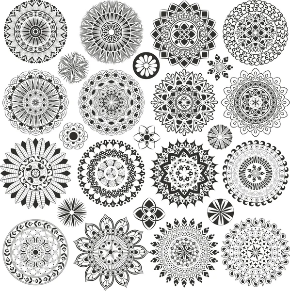 Gran conjunto de mandalas y flores — Vector stock © shvaista #71205781 Gran conjunto de mandalas y flores — Vector stock © shvaista #71205781