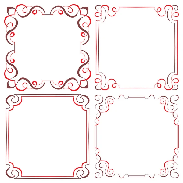 Conjunto de Marcos decorativos diferentes vectores — Vector stock ... Conjunto de Marcos decorativos diferentes vectores — Vector stock ...