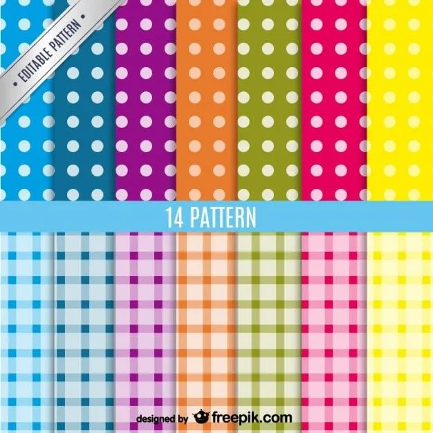 Conjunto de patrones de fondo de colores | Descargar Vectores gratis