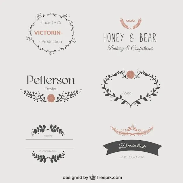 Conjunto de plantillas de logo florales retro | Descargar Vectores ... Conjunto de plantillas de logo florales retro | Descargar Vectores ...