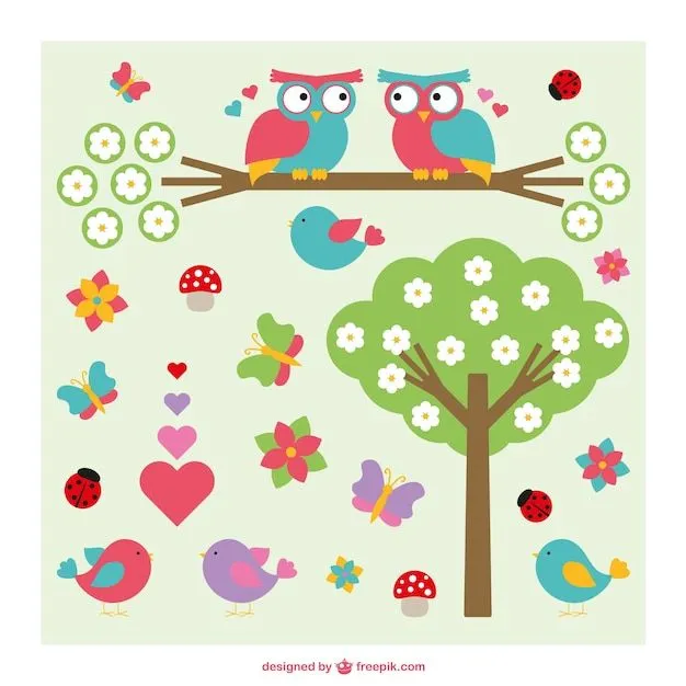 Conjunto de vectores de dibujos de naturaleza | Descargar Vectores ... Conjunto de vectores de dibujos de naturaleza | Descargar Vectores ...