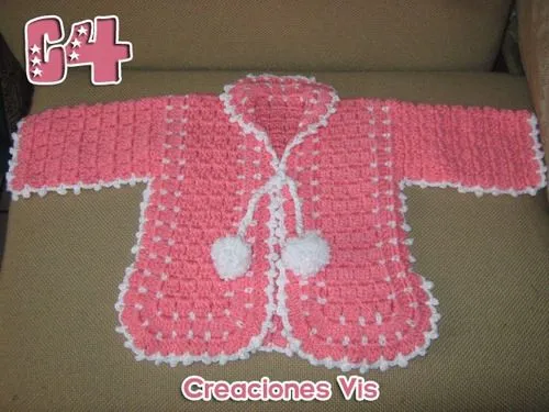 Chambritas de bebé tejidas a crochet - Imagui