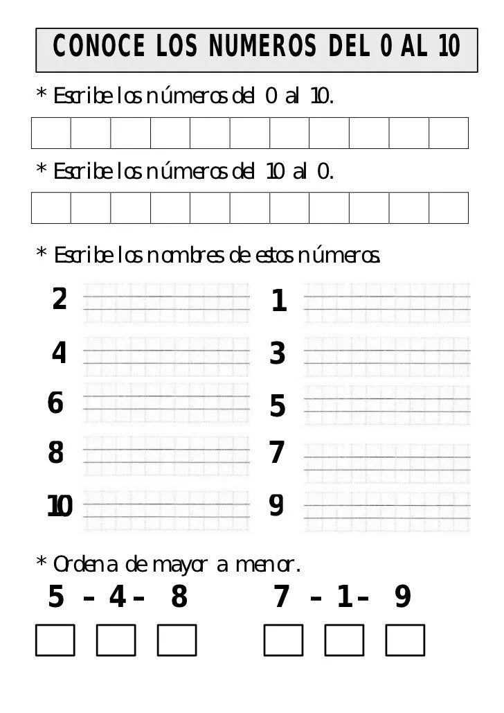 Conoce numeros del 0 al 30