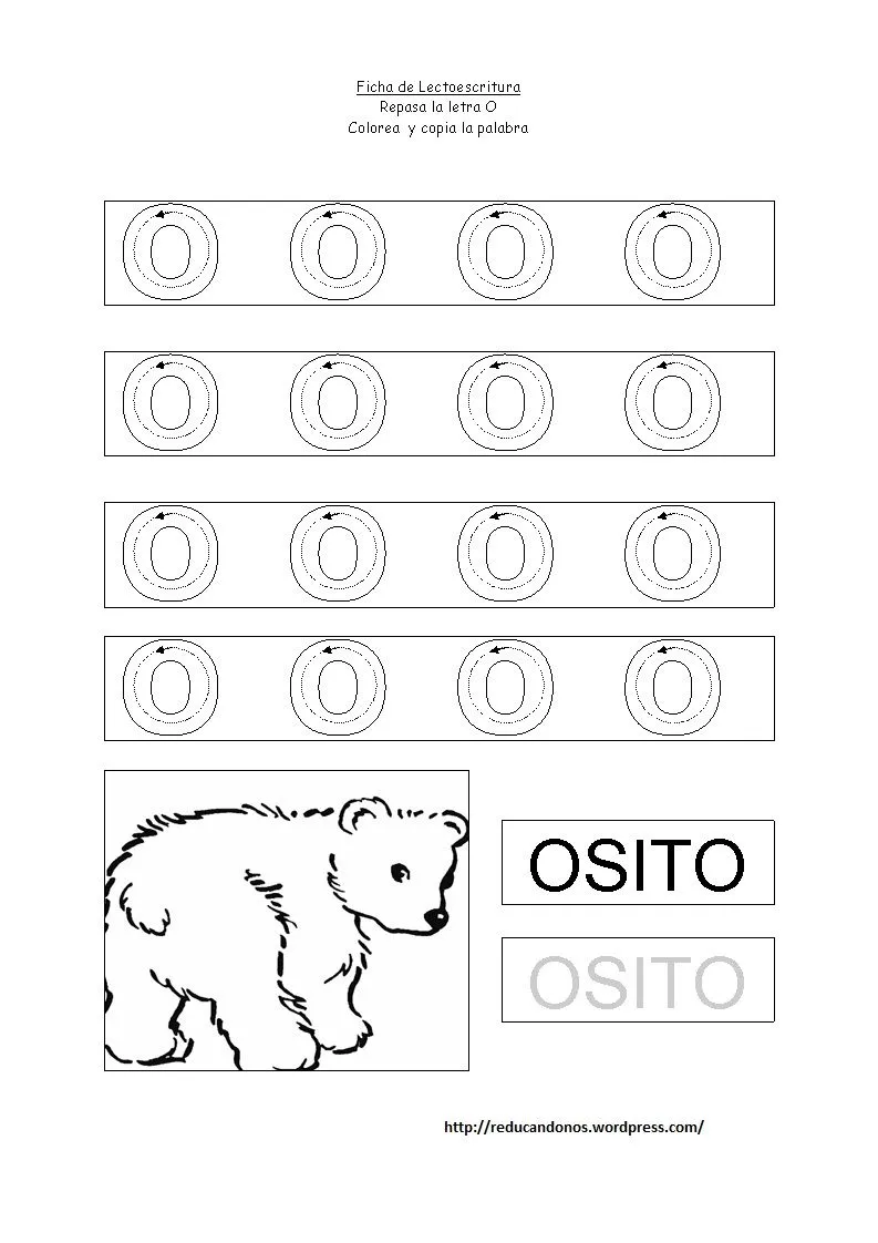 CONOCEMOS A LA LETRA O | Reducándonos