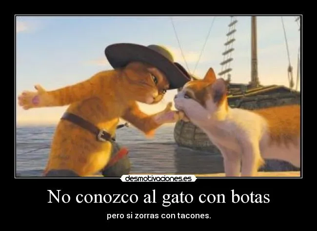 No conozco al gato con botas | Desmotivaciones