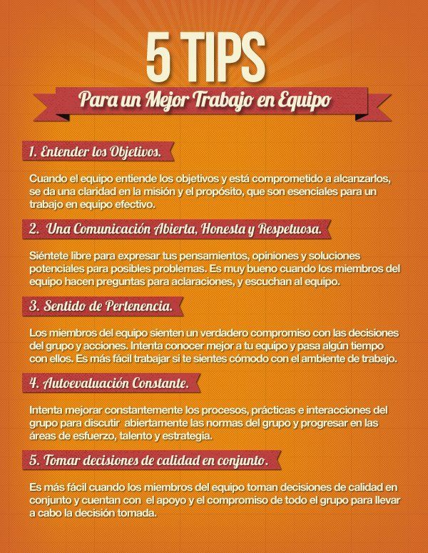 5 consejos para un mejor trabajo en equipo #infografia ... 5 consejos para un mejor trabajo en equipo #infografia ...