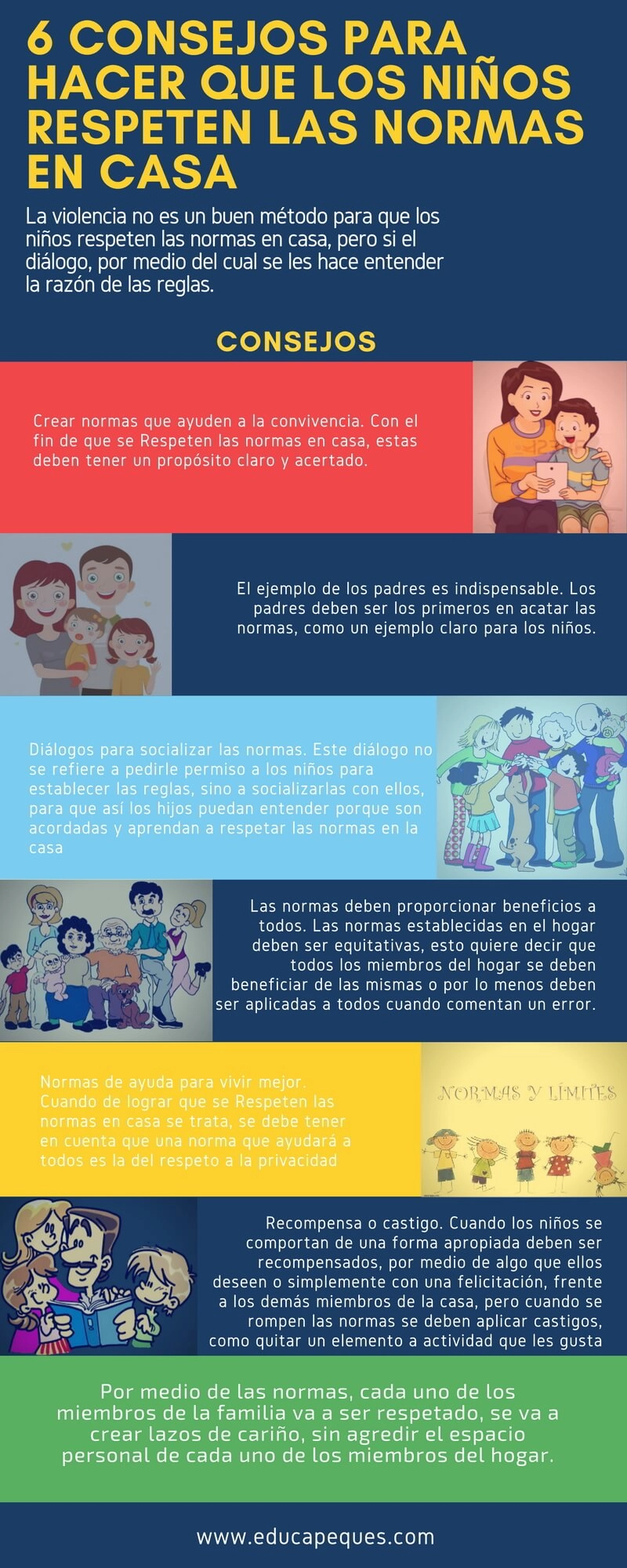 6 Consejos para hacer que los niños respeten las normas