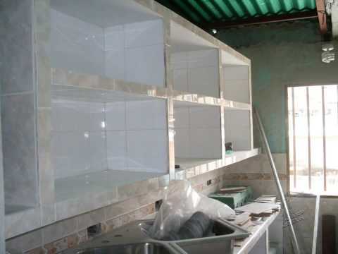 Construcción de cocina empotrada en concreto y ceramica - YouTube Construcción de cocina empotrada en concreto y ceramica - YouTube