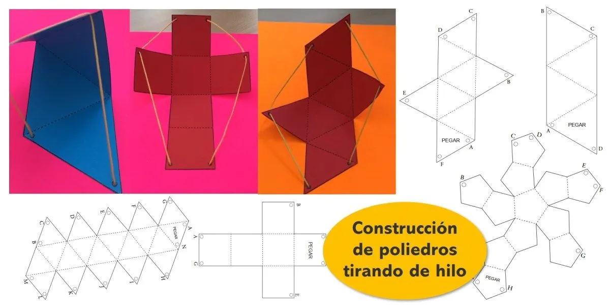 Construcción de poliedros tirando de un hilo (pull-up patterned) Construcción de poliedros tirando de un hilo (pull-up patterned)