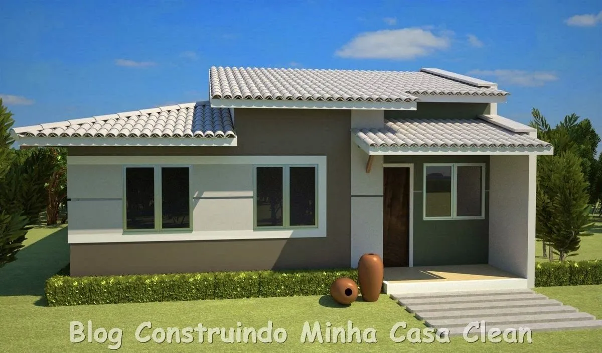 Construindo Minha Casa Clean: 20 Fachadas de Casas Pequenas e ... Construindo Minha Casa Clean: 20 Fachadas de Casas Pequenas e ...