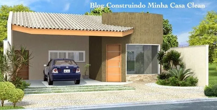 Construindo Minha Casa Clean: Fachadas de Casas Térreas Pequenas ...