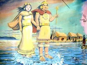  ... construir la estatua de Manco Cápac y Mama Ocllo en el Lago Titicaca