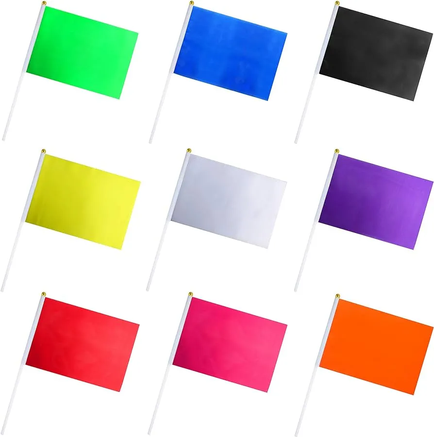 Consummate - Banderas de colores sólidos (45 unidades), color negro, blanco, rojo, amarillo, verde, azul, morado, naranja, rosa y rojo : Amazon.com.mx: Jardín Consummate - Banderas de colores sólidos (45 unidades), color negro, blanco, rojo, amarillo, verde, azul, morado, naranja, rosa y rojo : Amazon.com.mx: Jardín