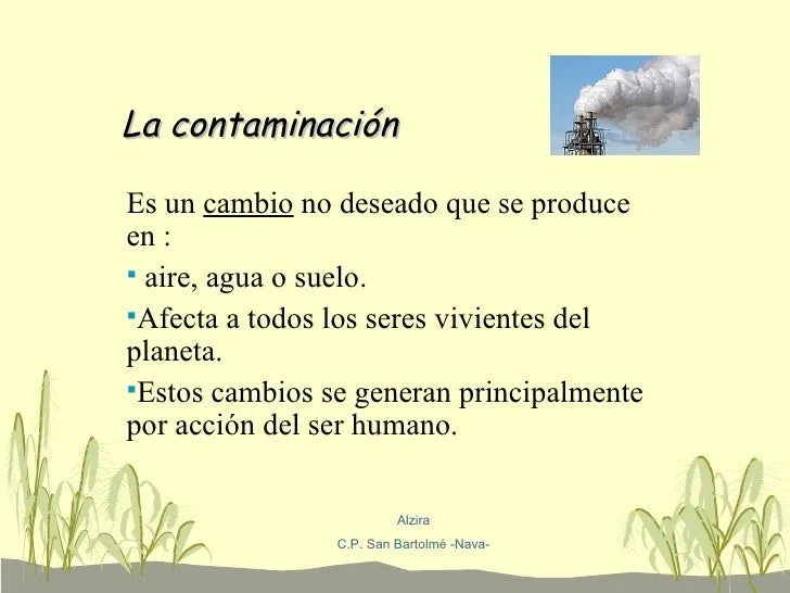 LA CONTAMINACIÓN